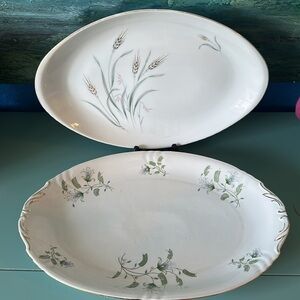 1 Wintering Bavarian & 1 Royal Sovereign Summer Song Large Serving Plates